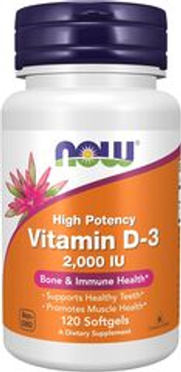 Now Foods D3 2.000 IU 120 softgels | Витамин D3, высокоактивный, 2000 МЕ, 120 капсул