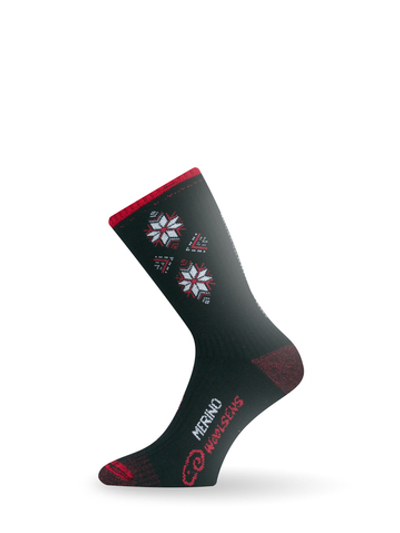 Носки Lasting SCK 903, borgolon+polypropylene, красные c рисунком, размер M, SCK903-M