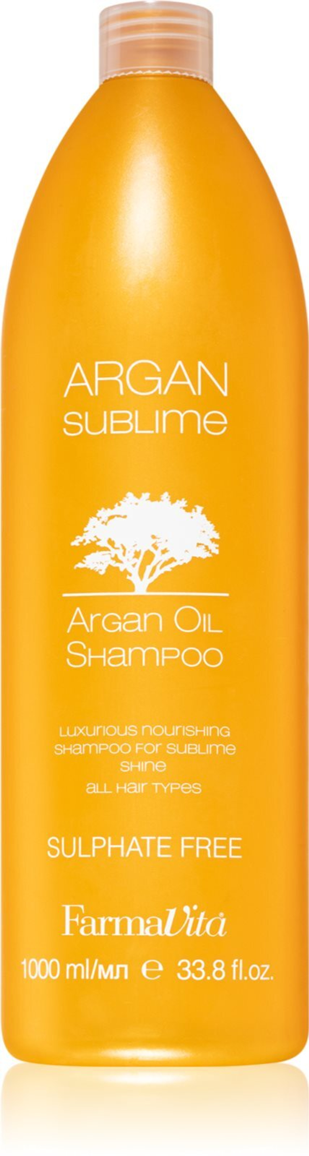 FarmaVita Argan Sublime - безсульфатный шампунь с аргановым маслом /   1000  ml  / GTIN 8022033004895
