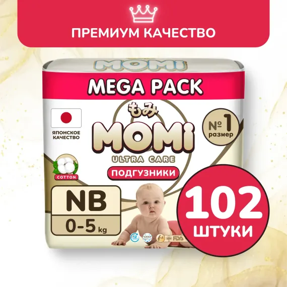 Подгузники Momi Ultra Care NB 102 шт.