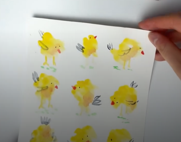 Рисуем цыплят вместе с ребенком