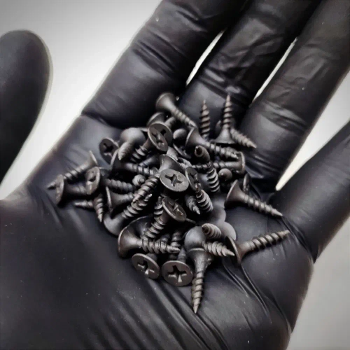 Шуруп - саморез 3,5*16мм универсальный - 50 штук (по металлу, дереву, гипсокартону) шлиц Ph-2 (цвет - черный)