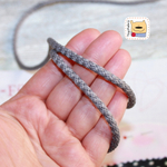Шнур плетеный с сердечником 5мм серый (90 см)