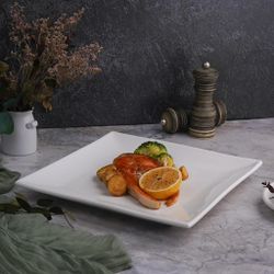 Тарелка 27*27 см h3 см квадратная белая фарфор NEW P.L. Proff Cuisine [3]