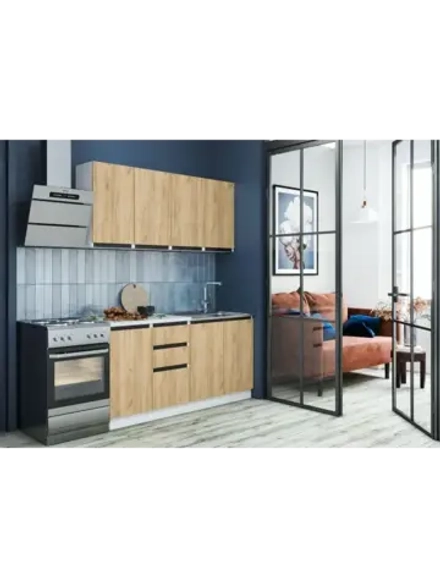 Кухонный гарнитур 160 модульный Дуб крафт золотой