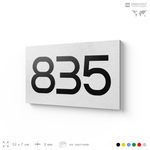 Номер на дверь 835, табличка на дверь для офиса, квартиры, кабинета, аудитории, склада, белая 120х70 мм, Айдентика Технолоджи