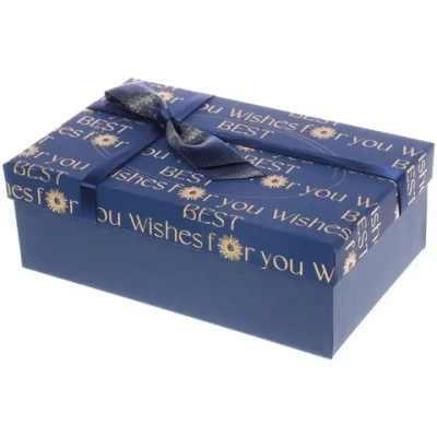 Коробка подарочная «Послание» 19*12*6,5 см, Синий