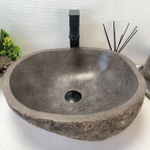 Каменная раковина из речного камня RS-63469 (46*40*15) 0122