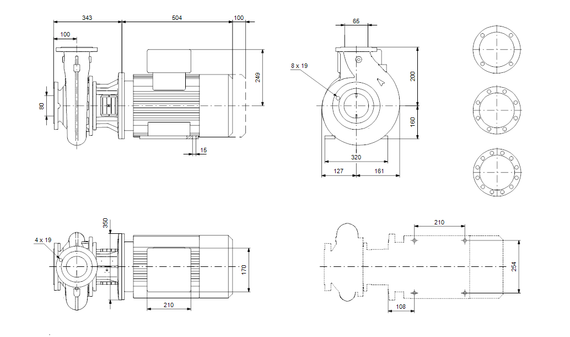 Grundfos NB 65-160/157 A-F2-A-E-BAQE 2900 об/мин