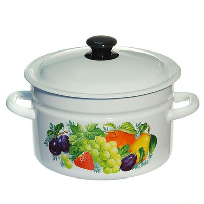 Кастрюля сталь, эмал, 5 л, с крыш, Керчь, 41804-162/6, в асс