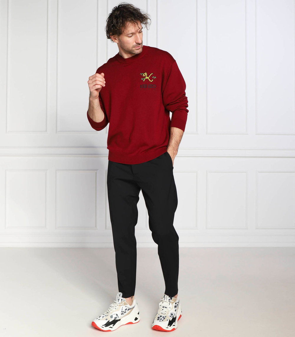 Хлопковый свитер Kenzo - бордовый(FC65PU3423LA)
