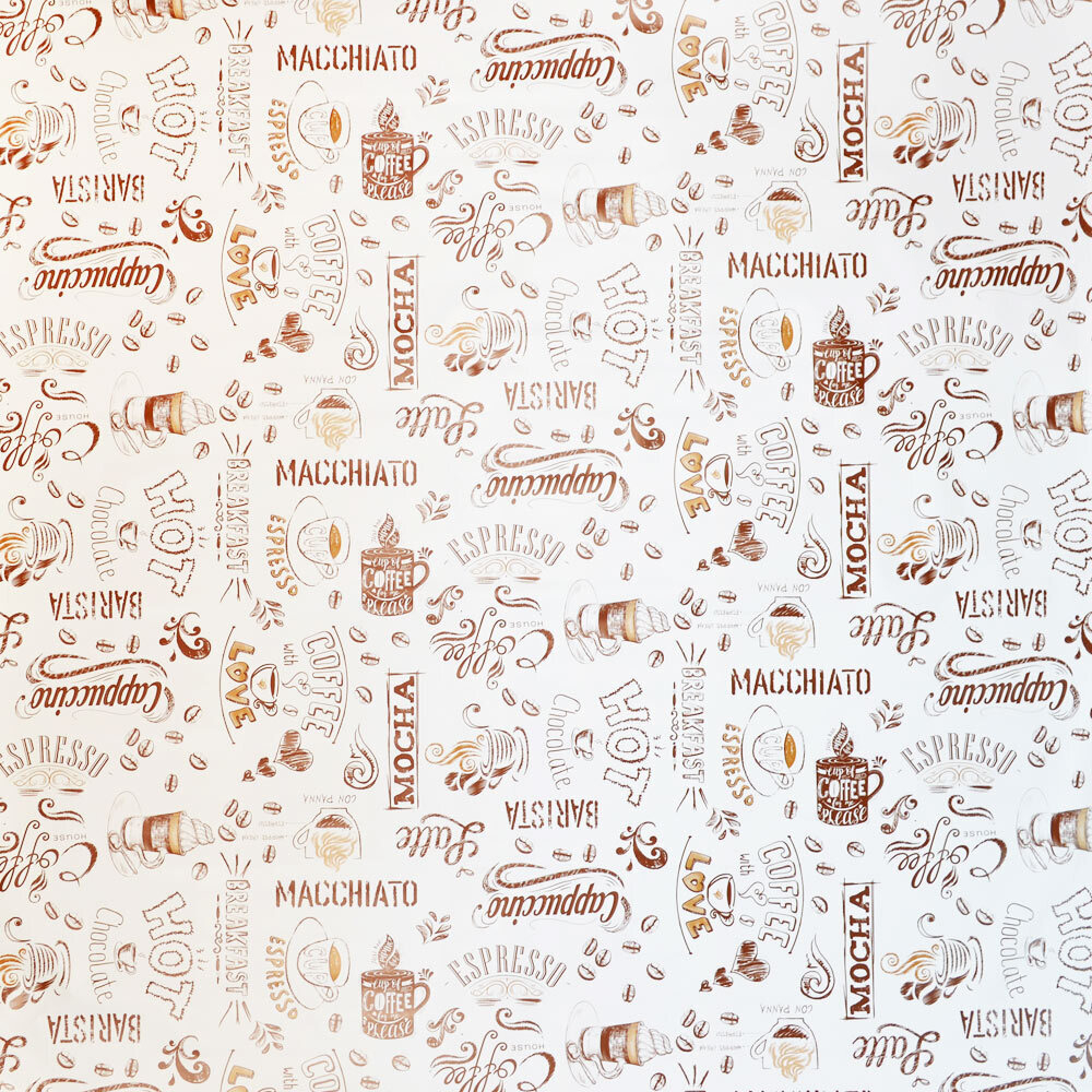 Клеенка столовая DEKORAMA 140см*20м "Кофе и шоколад коричневый"