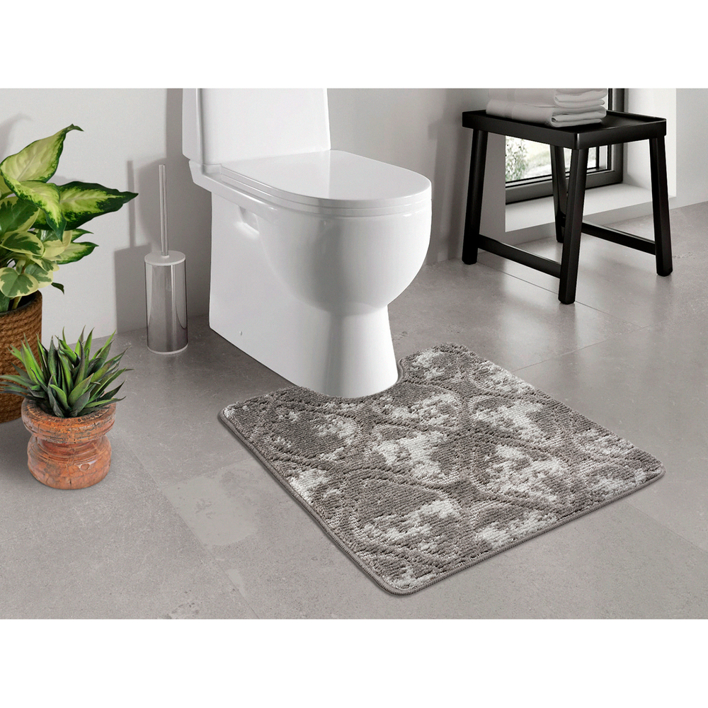 Коврик д/туалета Shahintex Vintage  60*80 серый (02)