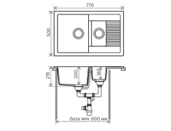 Мойка POLYGRAN F-21 песочный № 302