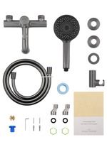 Смеситель для ванны с душем WONZON & WOGHAND TOR, Темный графит (WW-88037073-BGM)