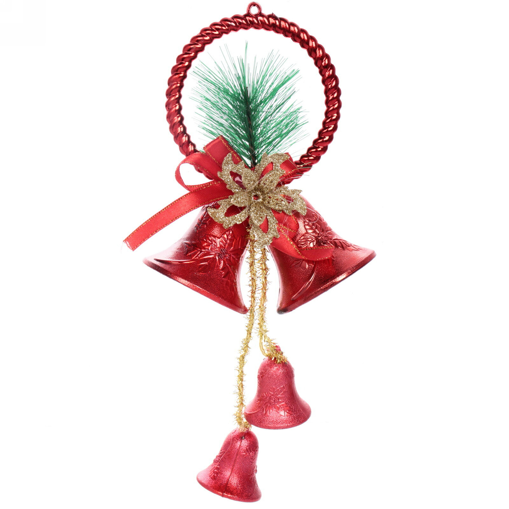 Украшение новогоднее «Звонкий праздник» 12*20 см, Красный