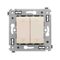 Инвертор двухклавишный в стену, "Avanti", "Ванильная дымка"