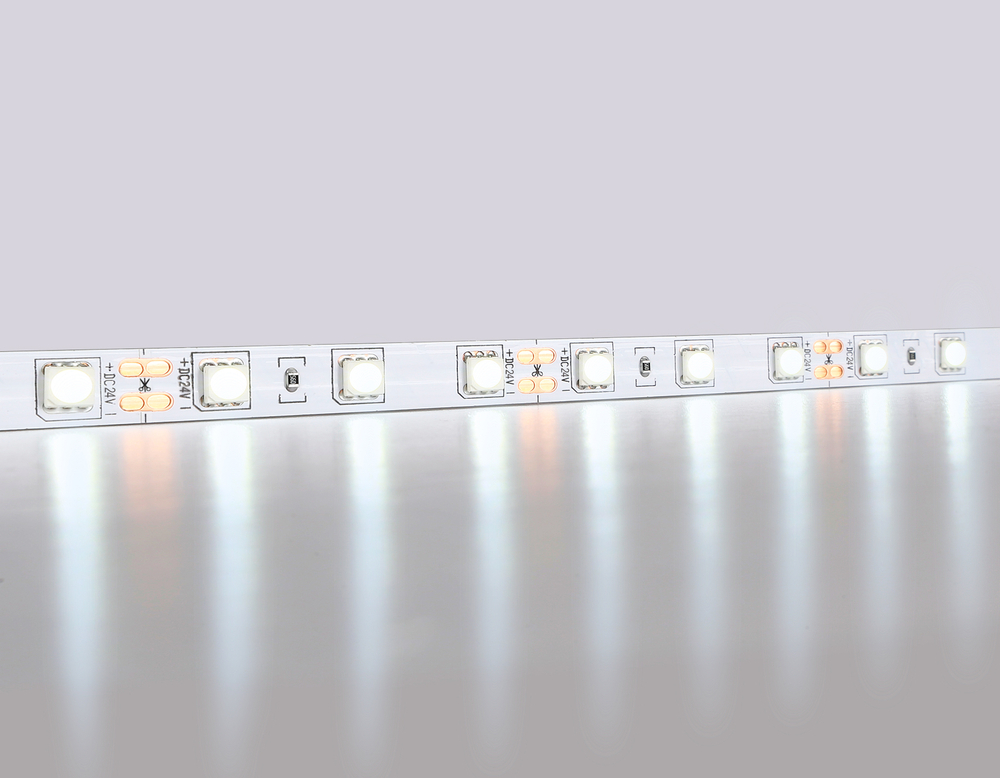 Светодиодная лента GS4003 5050 60Led/ 14.4W m/ 24V IP20 6500K 5m (2 конт.)