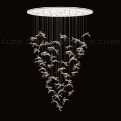 Декоративная композиция Cloyd AERIA 1703 S60 / Ø80 см - с потолочной чашей - белый (арт.60017)