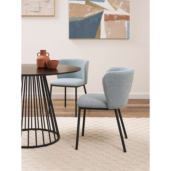 Стул Foggy, серо-голубое букле