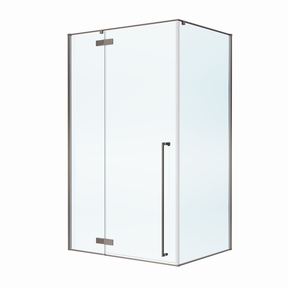 Душевой уголок Cezares LINER-AH-1-120/90-C-GM-L, 120х90х195, левосторонний, профиль оружейная сталь, стекло прозрачное