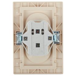 Розетка Intro Plano 1-204-03 без заземления двойная 2х2P 16А-250В IP20 СУ алюминий