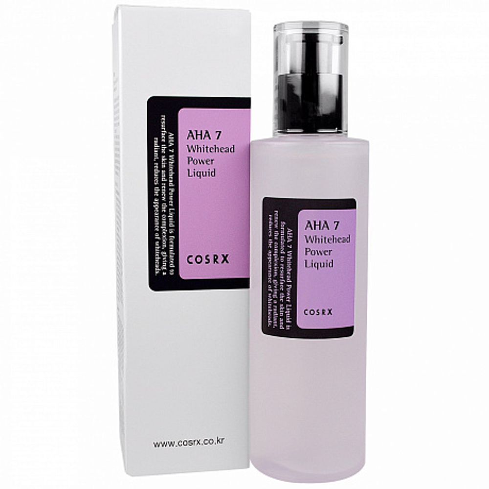Cosrx AHA 7 Whitehead Power Liquid, 100ml - AHA-эссенция против белых угрей для проблемной кожи