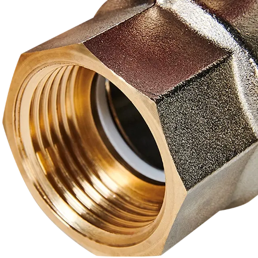 Кран шаровой STOUT полнопроходной 1" с американкой под O-ring кольцо (бабочка)