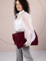 сумка через плечо шоппер натуральная замша