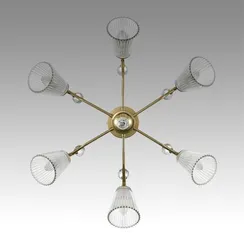 8046/6C CLASSI LN25 77 латунь/прозрачное стекло Люстра потолочная Е14 6*40W 220V AURICA