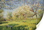 "Яблони в цвету", Левитан Исаак Ильич, картина (репродукция)