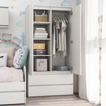 Шкаф распашной 2 ящика Марм со штангой и полками