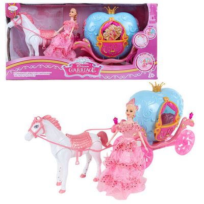 Карета с лошадью и куклой на батарейках 811A