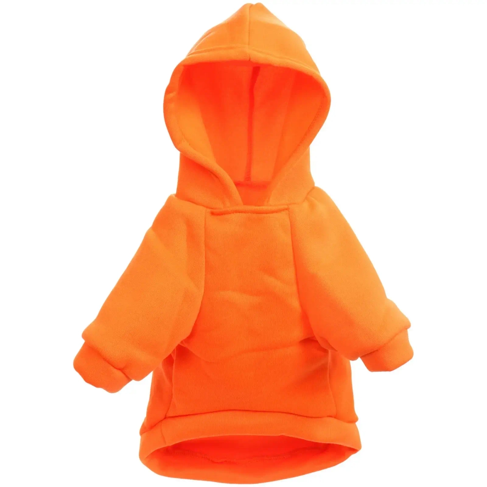 Кофта - толстовка для мелких пород собак «BRO Style», цвет оранжевый, р L (на флисе)