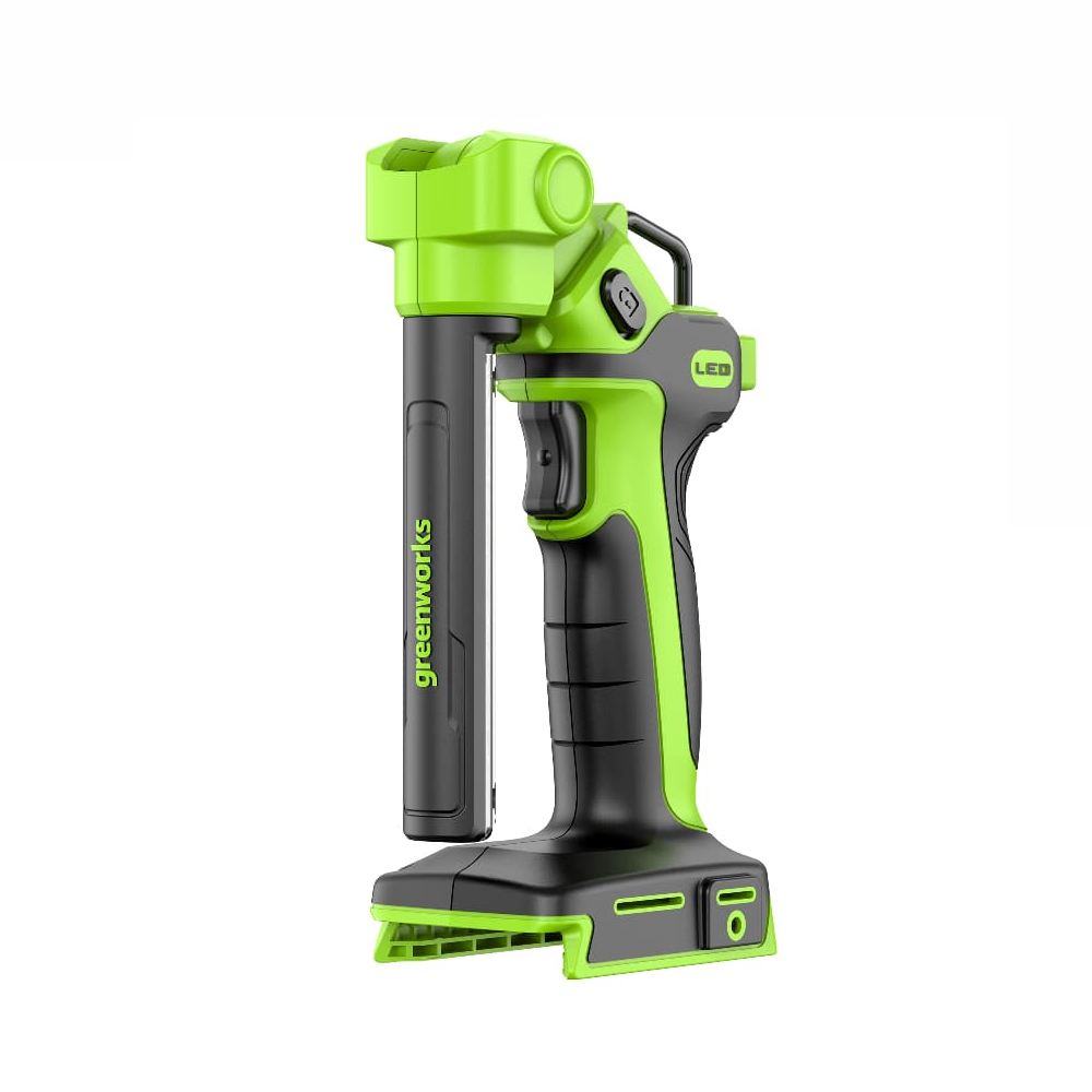 Фонарь Greenworks G24UL, влагозащитный, LED, платформа POWERALL, черный, зелёный 3503707