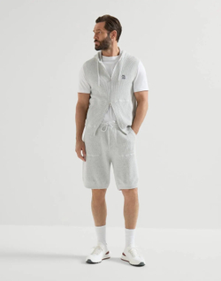 Текстильные белые кроссовки Brunello Cucinelli