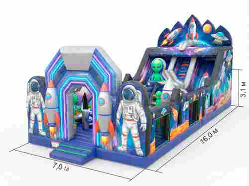 Коммерческий надувной батут «Галактическое приключение» 15×7×7,4 м