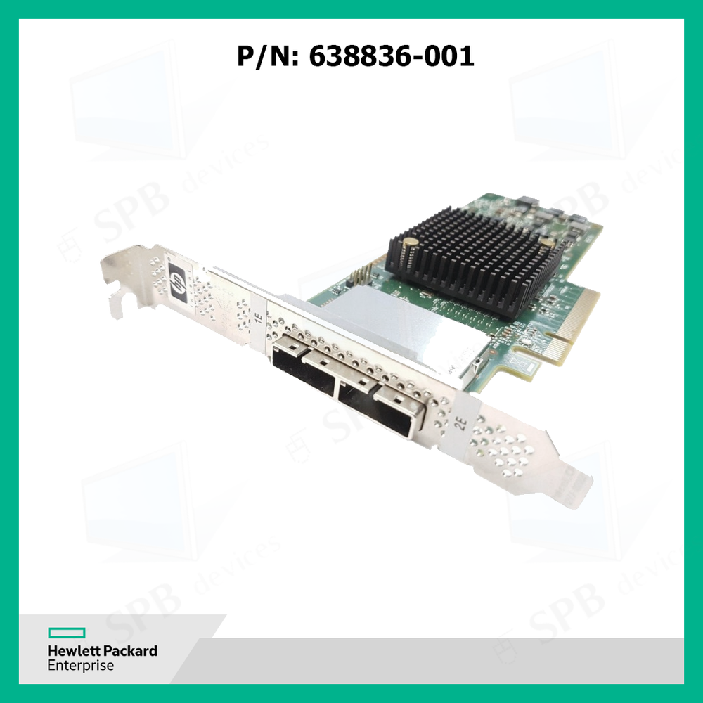 Контроллер HP 638836-001 660087-001 SAS9207-8E HBA PCI-E 6GB/s Raid Controller Full Height