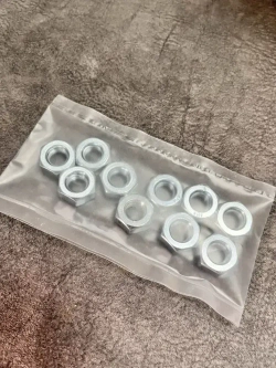 Гайка М10 шестигранная оцинкованная - 10 штук