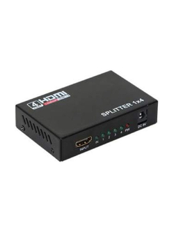 ORIENT HSP0104H, HDMI 4K Splitter 1->4, HDMI 1.4/3D, UHDTV 4K(3840x2160)/HDTV1080p/1080i/720p, HDCP1.2, внешний БП 5В/1А, метал.корпус (29986)