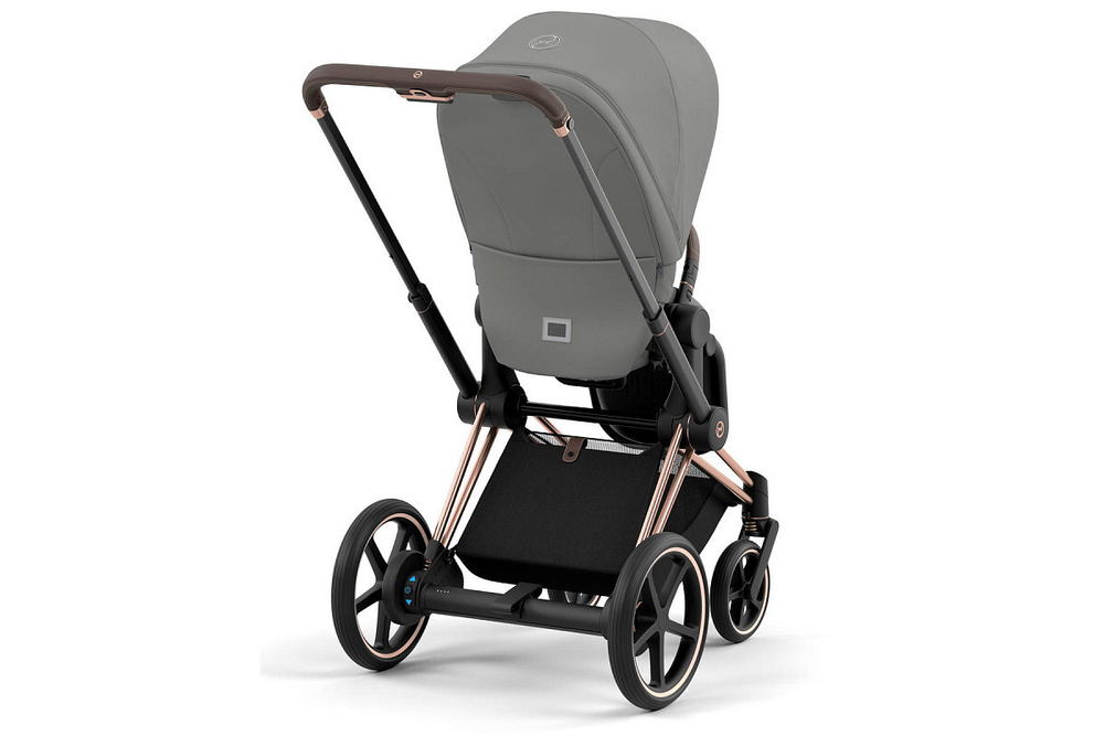 Коляска 2 в 1 Cybex Priam IV Mirage Grey, шасси Rose Gold