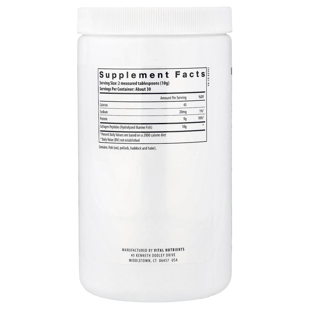 Vital Nutrients, морской коллаген, из рыбы дикого улова, тип I и III, 300 г (10,58 унции)