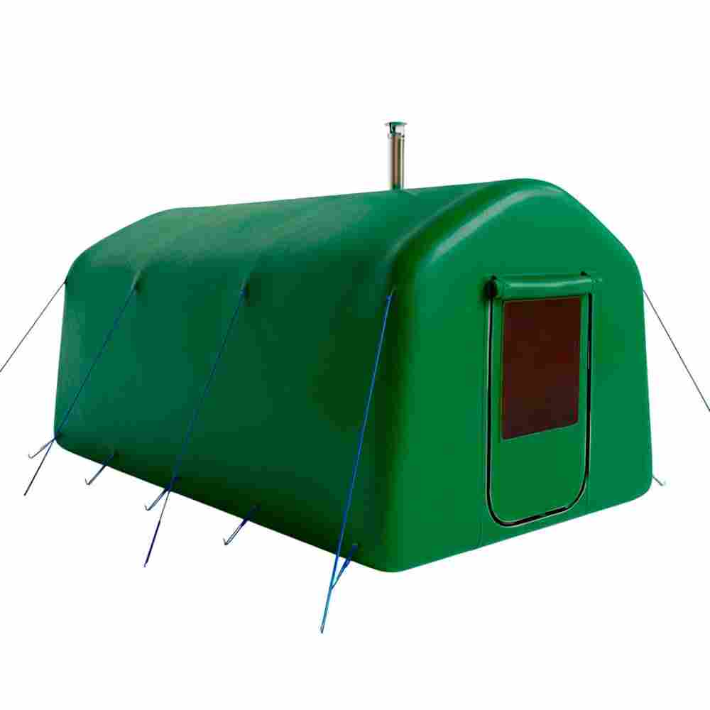 Баня пневмокаркасная 4,8×2,4×2,4 м, из ПВХ, зелёная