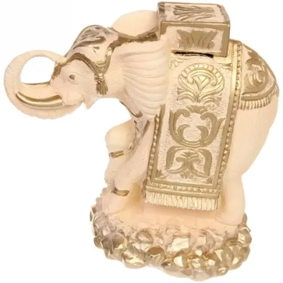 Копилка из гипса «Слон индийский на камнях» 26*28см бежевая