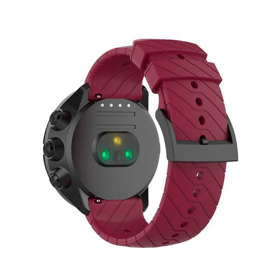 Силиконовый ремешок Suunto 24 mm для 9 / 9 Baro / 7 / D5 / Spartan Sport быстросъемный (Athletic 3) (Вишневый)