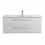 Тумба с раковиной Cezares ECO-CER-N 120 ECO-CER-N-1200-2C-SO-BL белая глянцевая