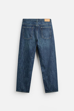 ZARA ДЖИНСЫ STRAIGHT-LEG, СИНИЙ