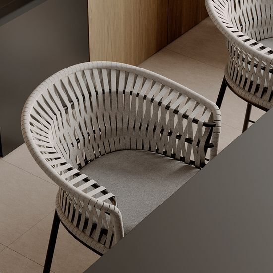 Стул полубарный haugen, темно-серый/светло-серый