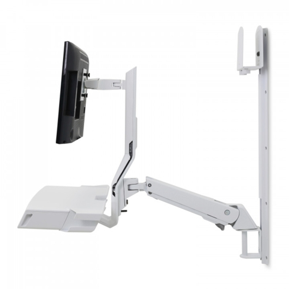 Настенная рабочая станция Ergotron StyleView "рука" для монитора и ПК (45-595-026 / 45-595-216), Серебряный