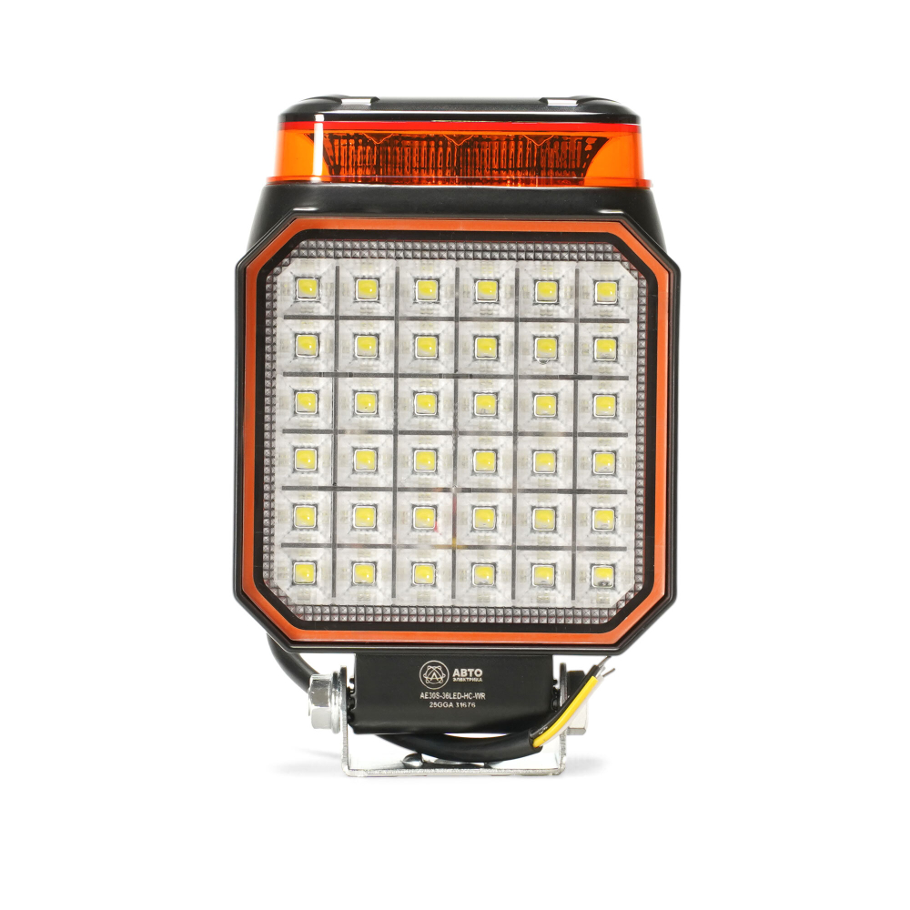AE30S-36LED-HC-WR (STR-4 AE) Фара светодиодная дополнительная с проблесковым маяком в сборе, квадрат